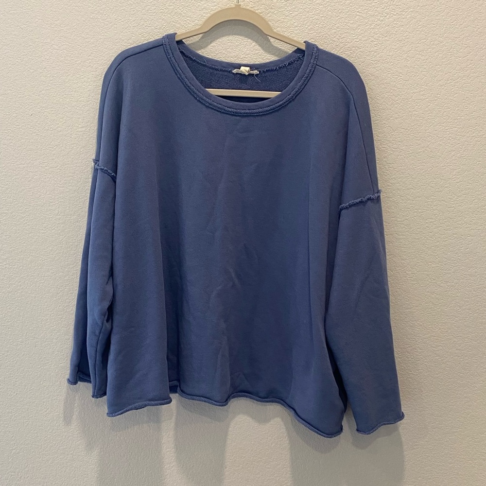 Eileen Fisher | Periwinkle slouchy long sleeve tee